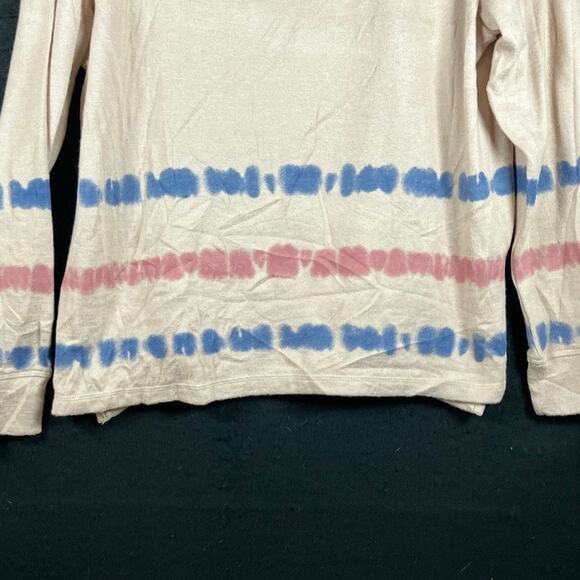 Jessica Simpson Womens Shirt Tan Side Split Scoop Neck Long Sleeved Stretch L - Picture 3 of 12